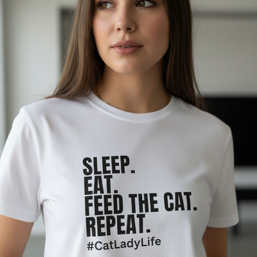 Cat Lady Life Cute Women's Softstyle T-Shirt