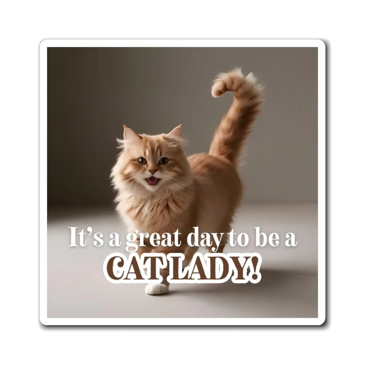 Cat Lady Refrigerator Magnet - Perfect Gift for Cat Lovers