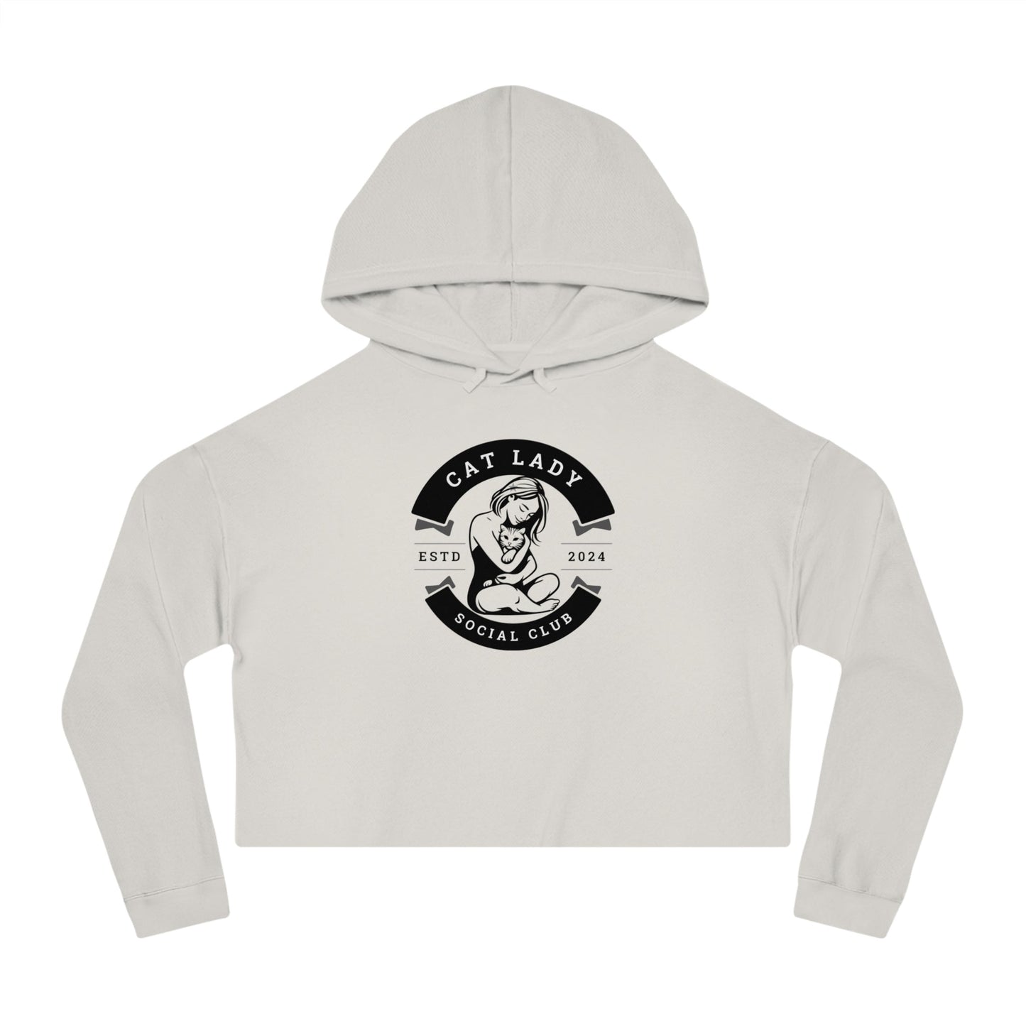 Cat Lady Social Club Cropped Hooded Sweatshirt