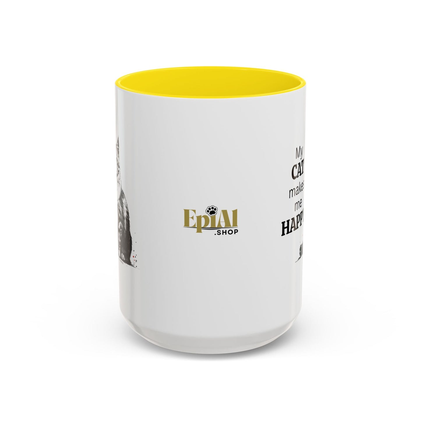 Cat Lover's Accent Coffee Mug: Perfect Gift for Cat Owners