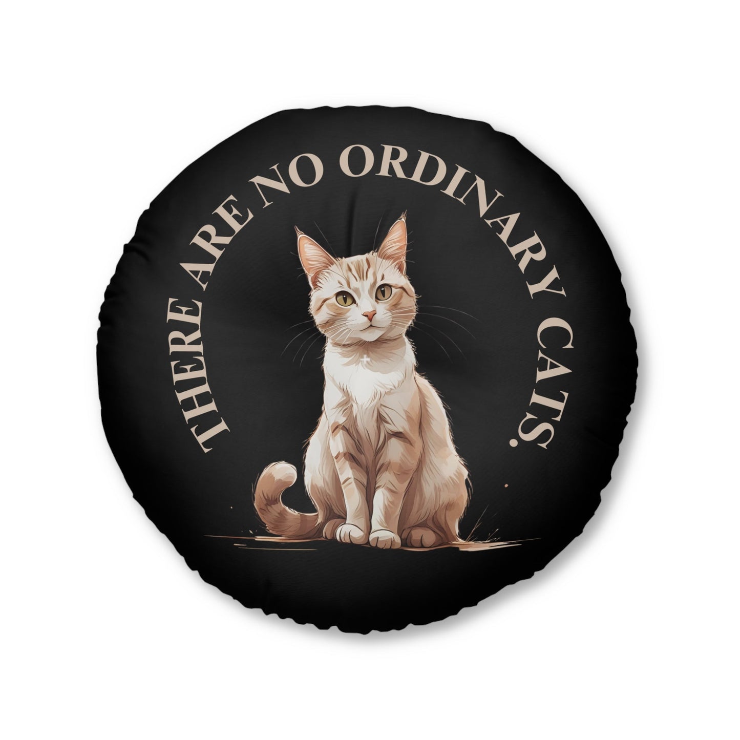 There Are No Ordinary Cats Floor Pillow | Cat Lover Tufted Cushion