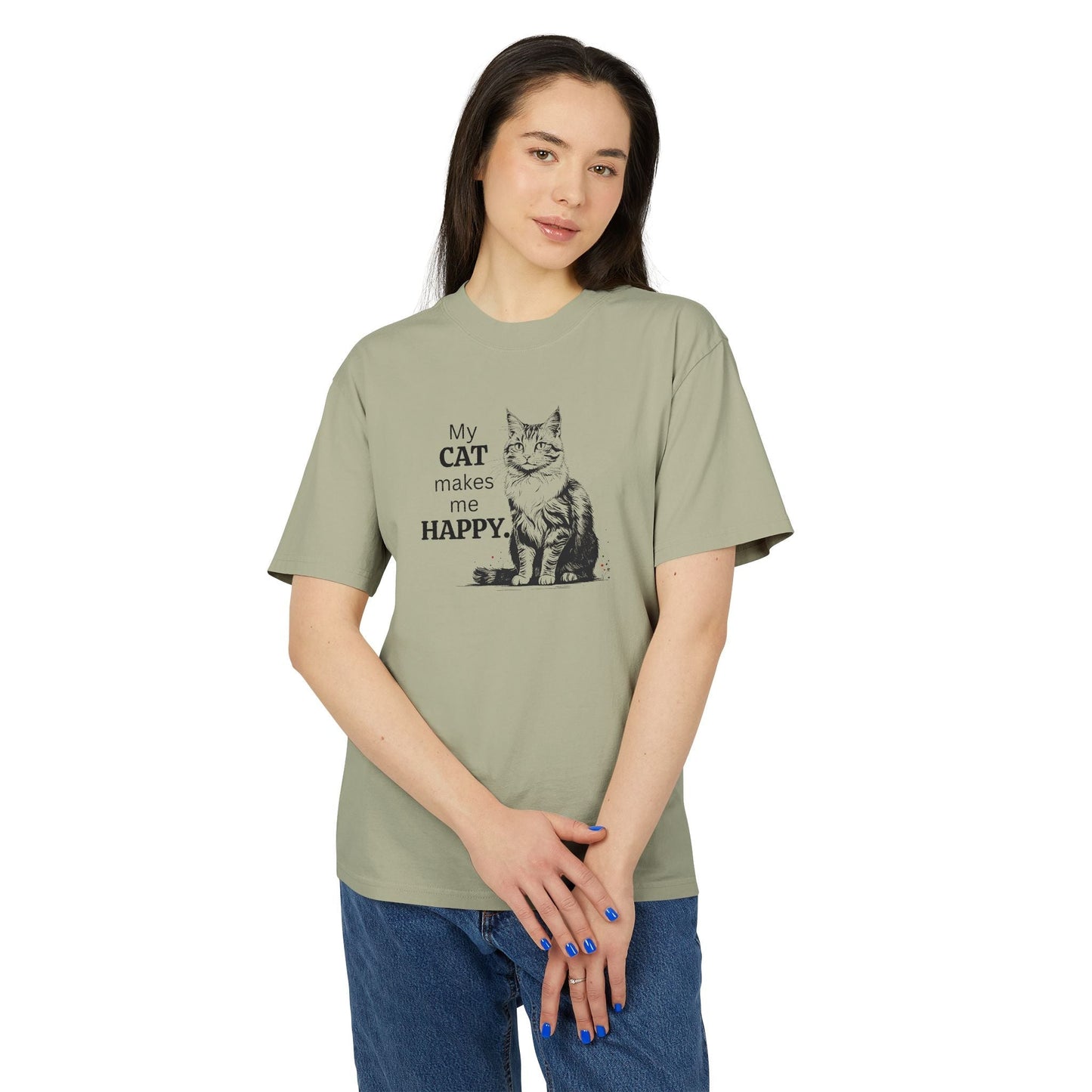 Cat Lover Unisex Heavy Faded Tee – Perfect for Every Cat Enthusiast