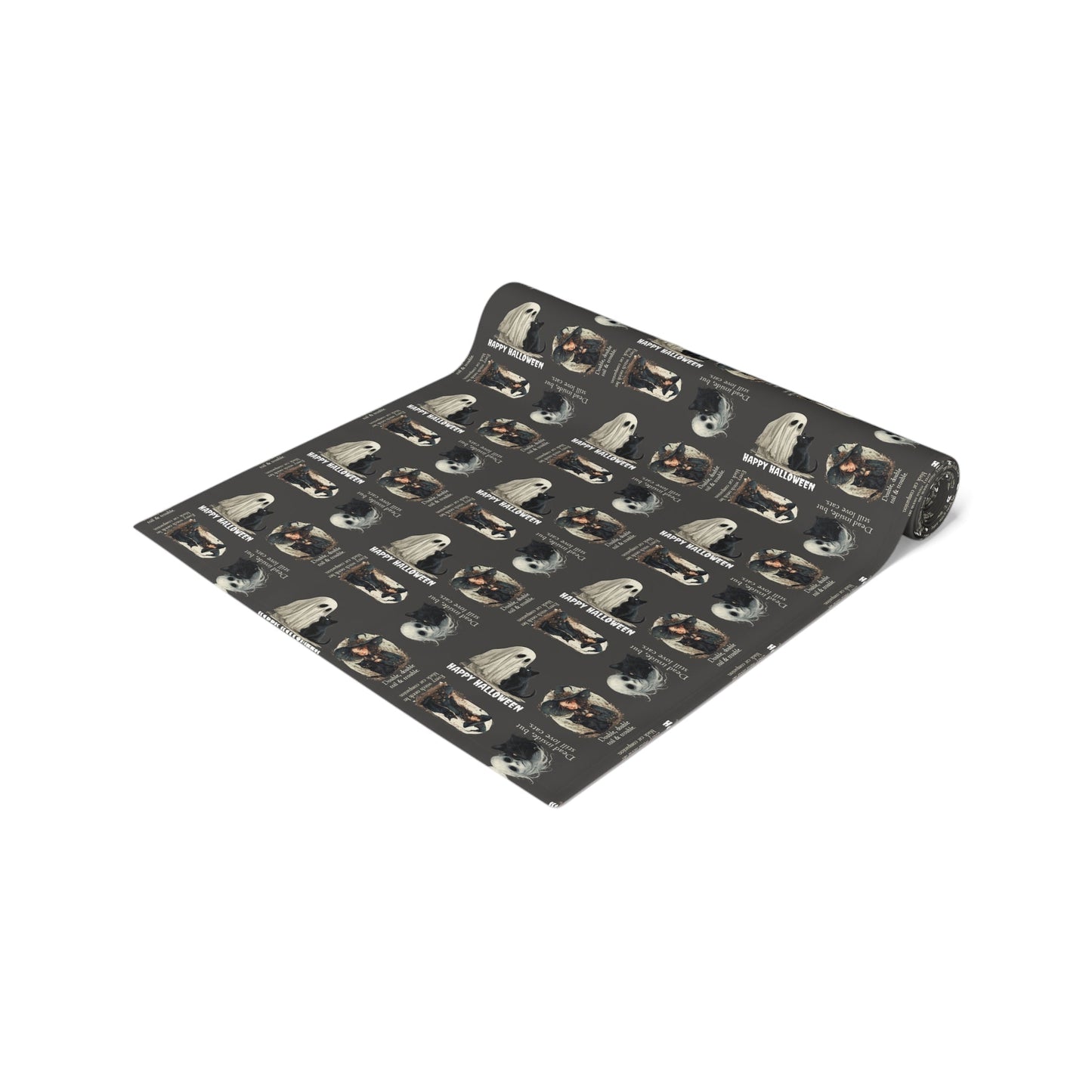 Cat Themed Halloween Table Runner for Festive Decoration