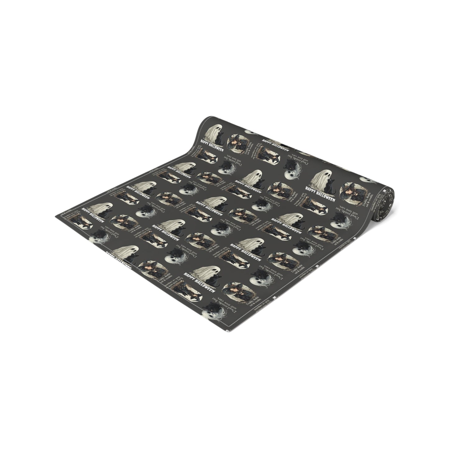 Cat Themed Halloween Table Runner for Festive Decoration