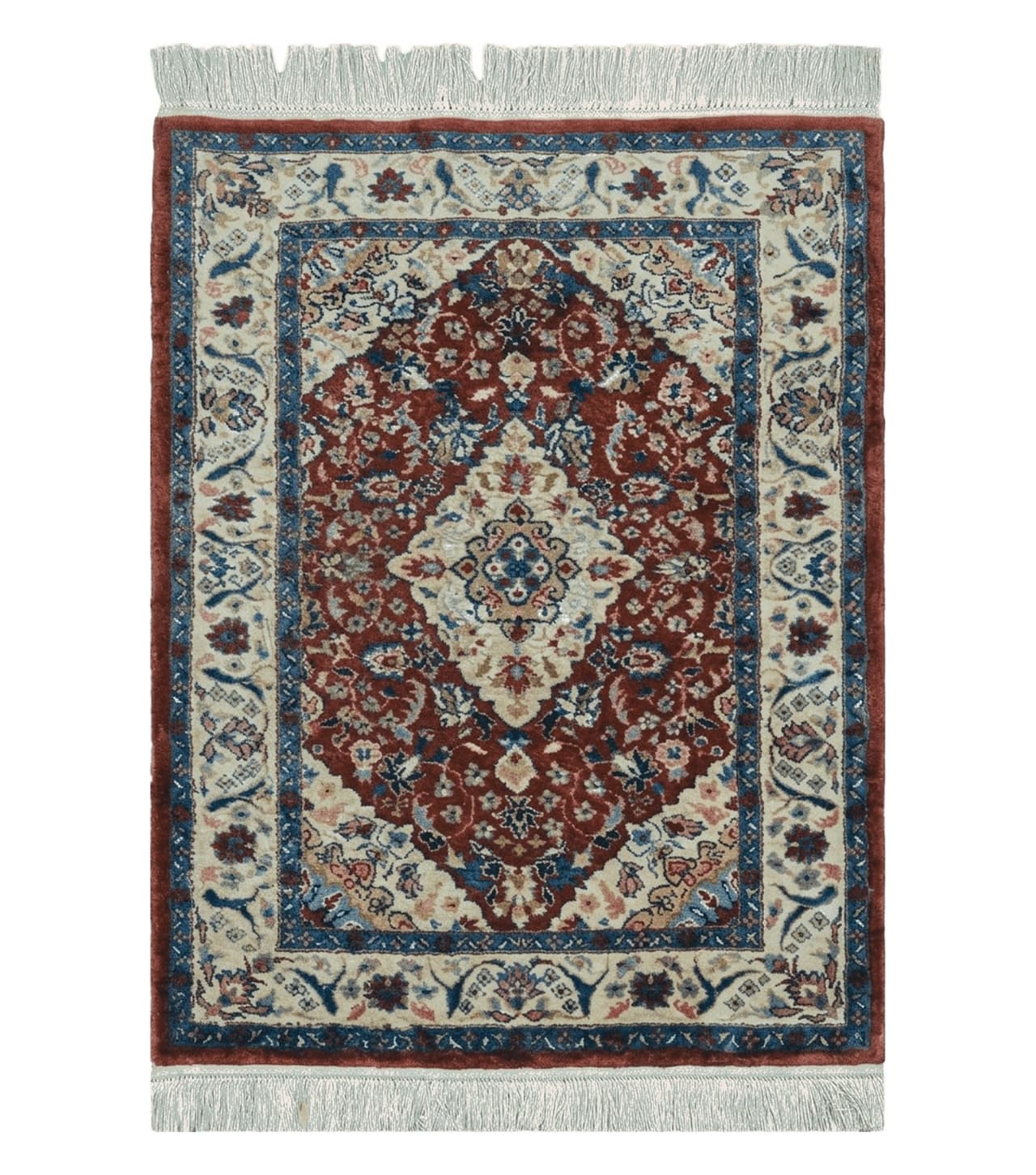 2' X 3' Handmade Chinese Floral Oriental Silk Rug Carpet Nice Red