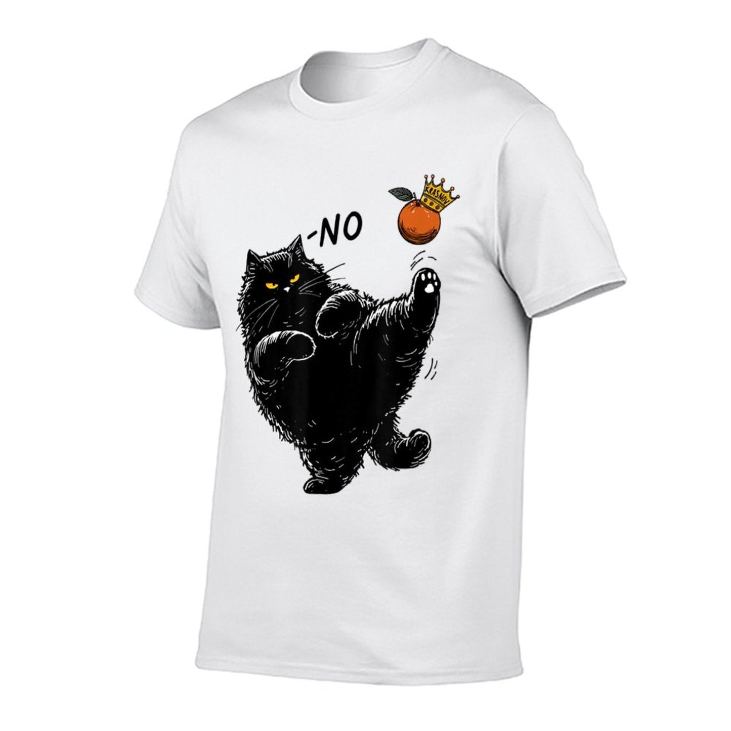 Funny Angry Black Cat Thats No Kings In America Kitty  Easy-care T-Shirt