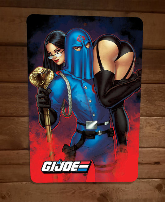 Cobra Commander Baroness GI Joe 8x12 Metal Wall Sign