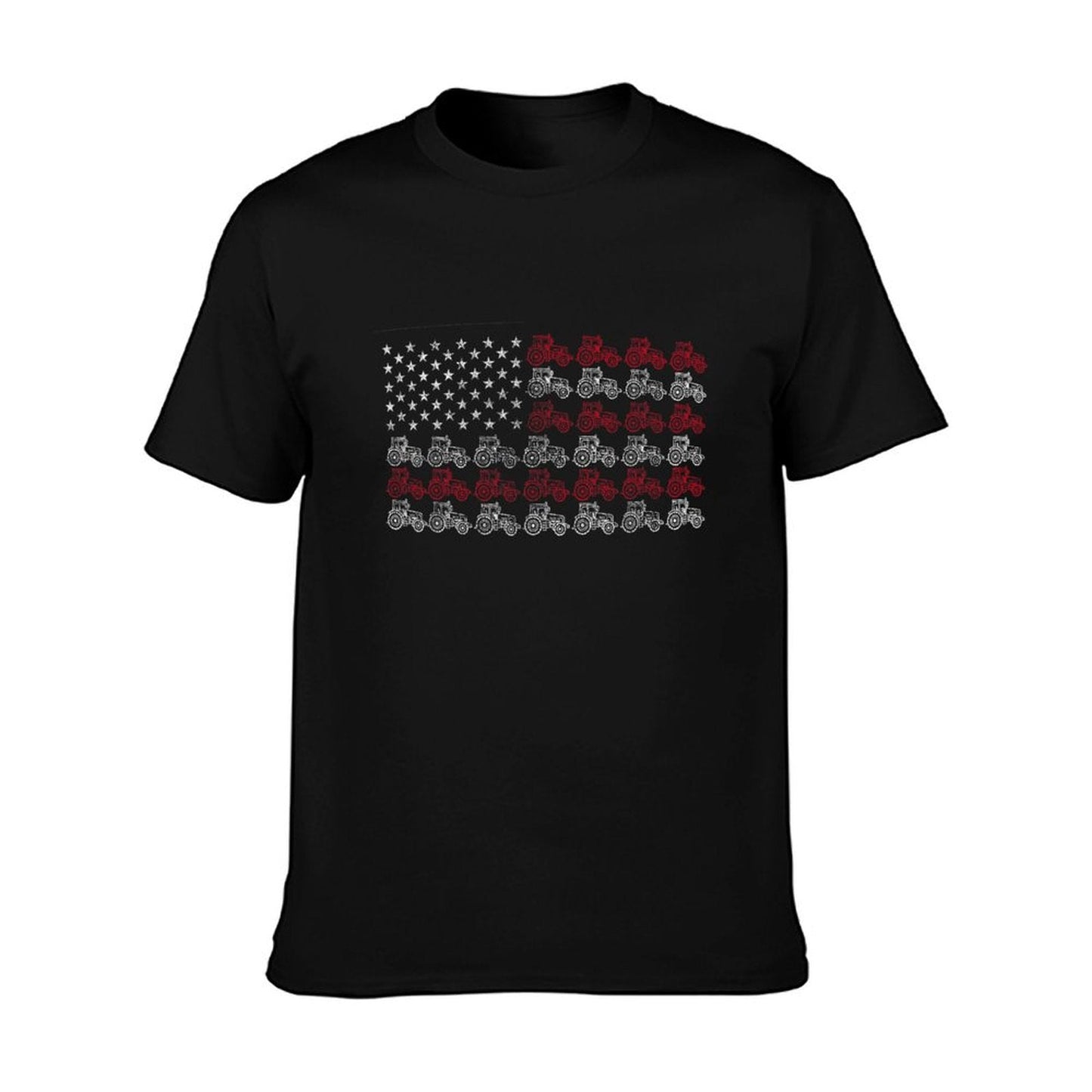 Proud Patriotic Freedom Designs Tractor American Flag Farmer - Unisex-AdultsKids, Black,, Small T-Shirt