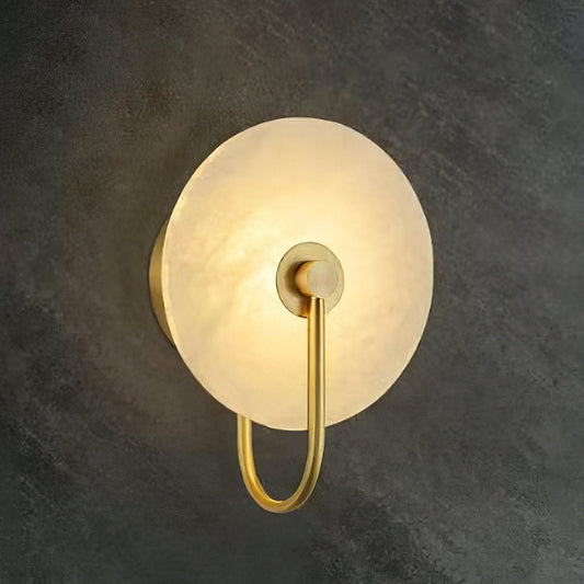 Celestial Round Alabaster Sconce