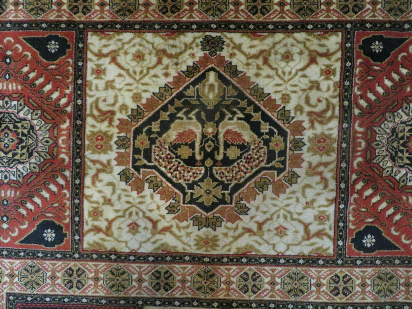 Couristan Rug 10x14, Large Belgium Power Loomed Wool Carpet 10 x 14 ft, Brown Tan Cream Oriental Rug, Living Room Rug, Large Area Rug