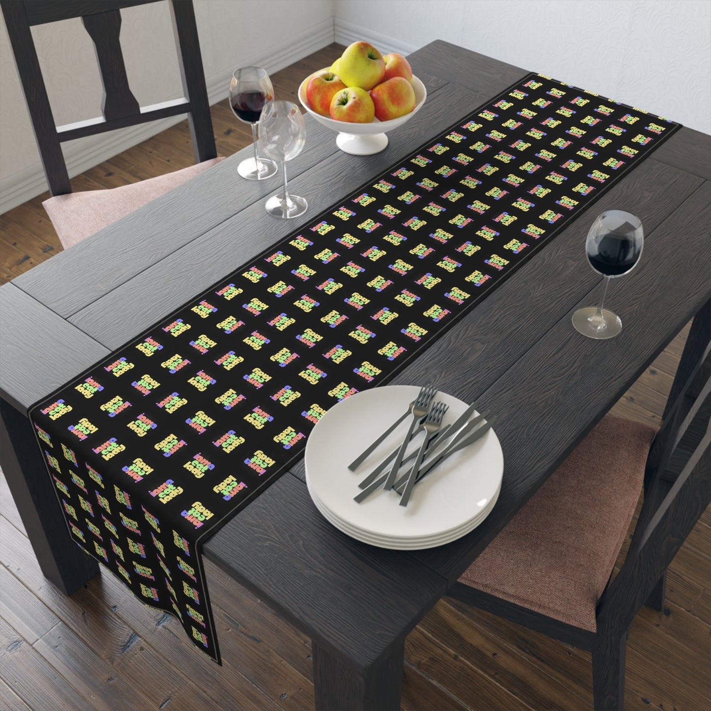 Chic Cat Lady Table Runner | Cute Cat Cotton Table Decor