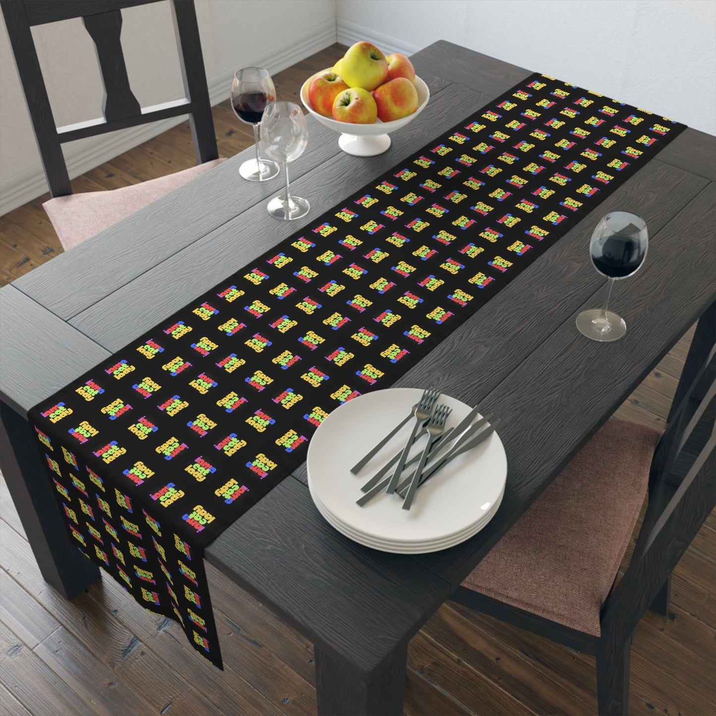 Chic Cat Lady Table Runner | Cute Cat Cotton Table Decor