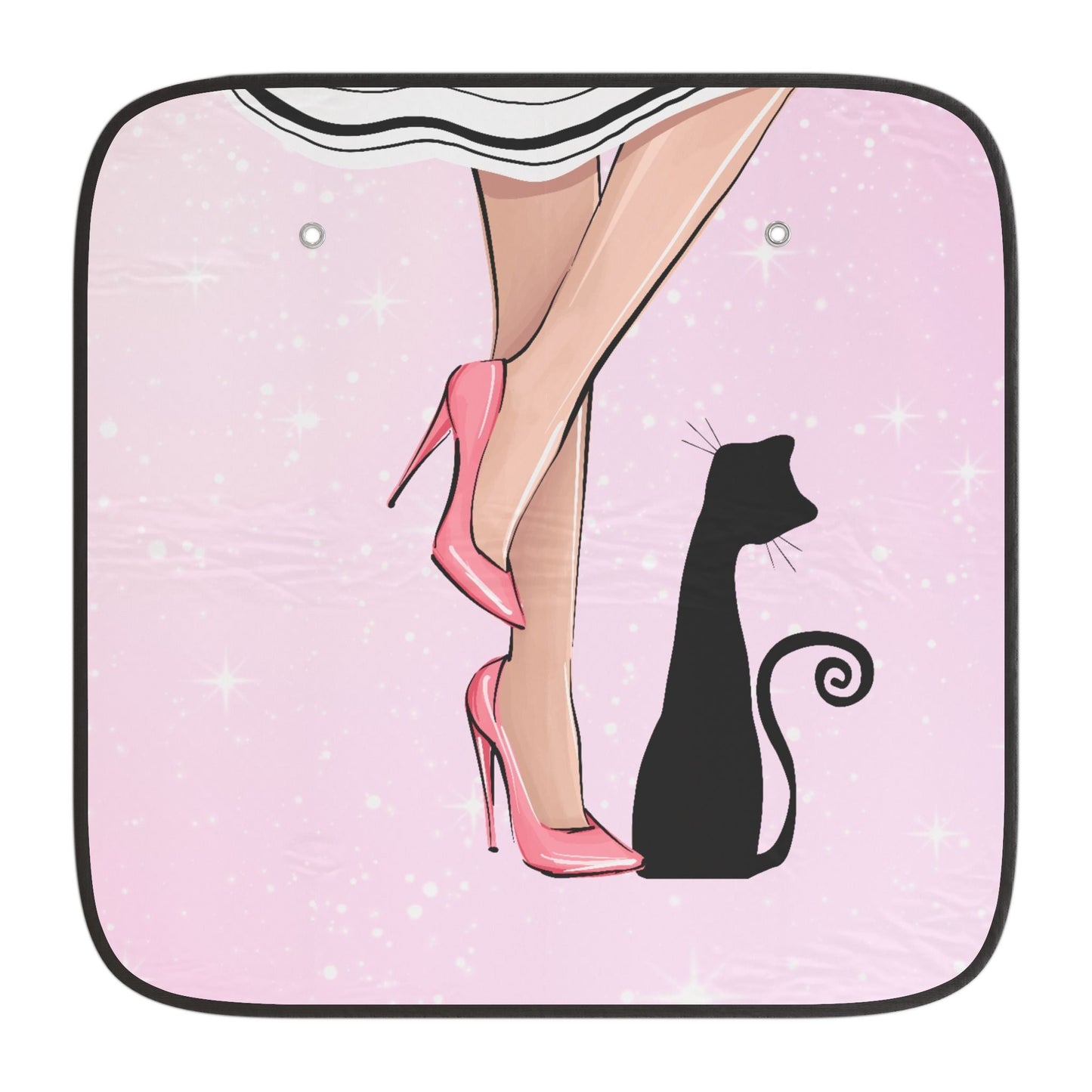 Chic Cat Lady with Heels Sunshade