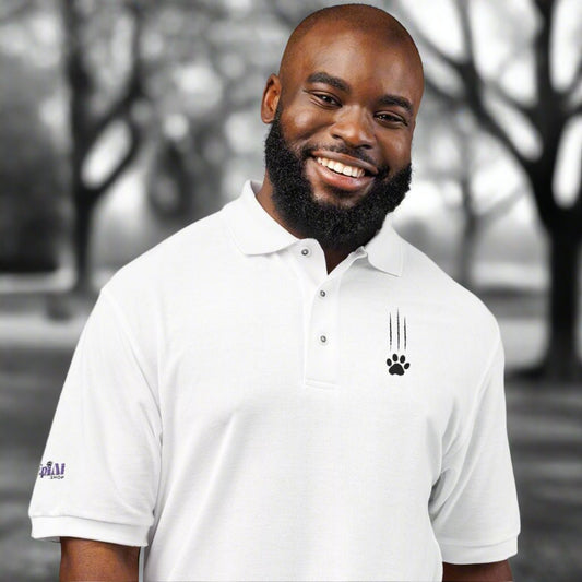 Classic Cat Clawed Embroidered Unisex Polo Shirt