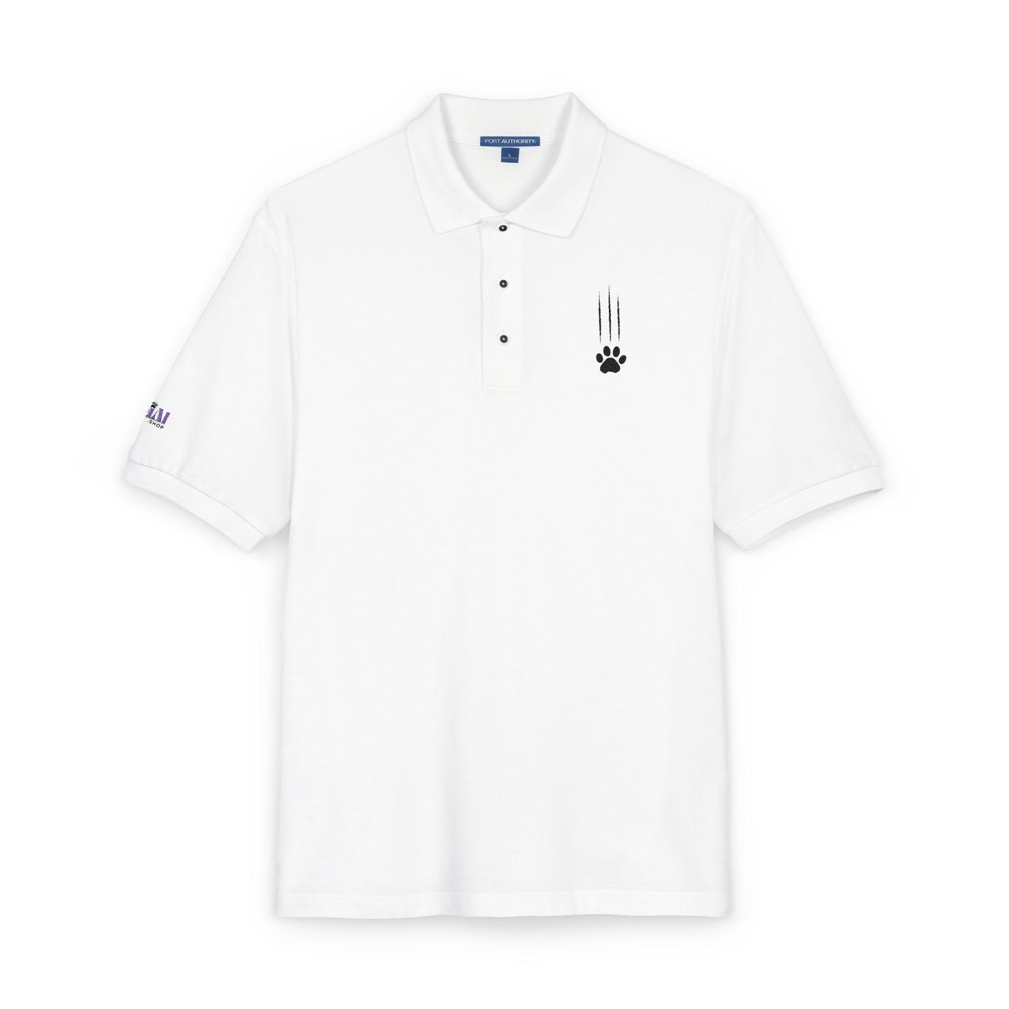 Classic Cat Clawed Embroidered Unisex Polo Shirt