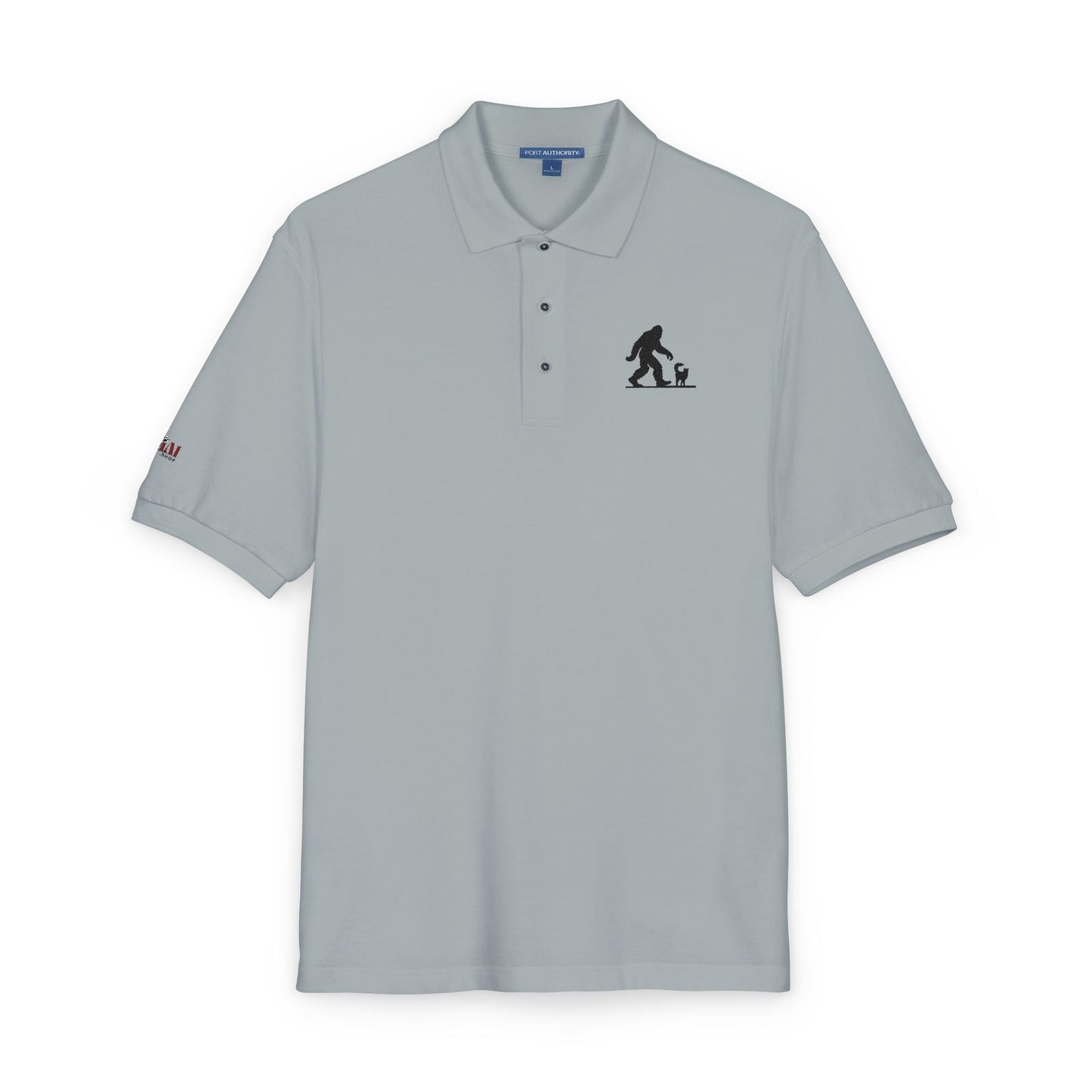 Classic Sasquatch's Cat Embroidered Unisex Polo Shirt