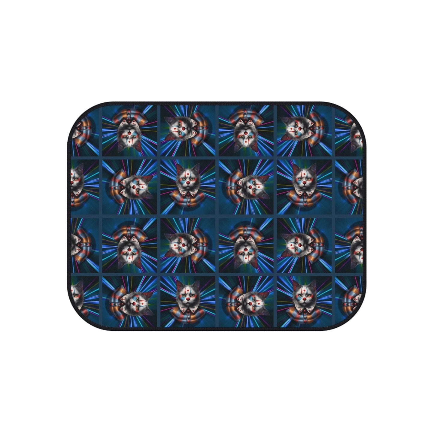 Clown Cat Design Car Mats - Set of 4 Heavy-Duty Floor Protectors