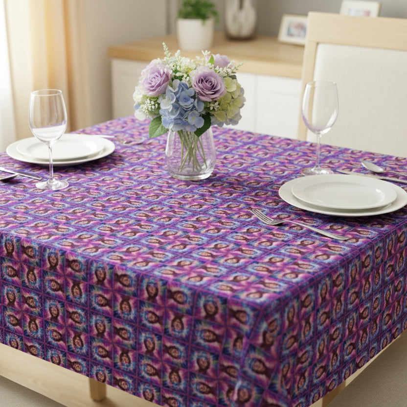Colorful Brain Epilepsy Awareness Tablecloth