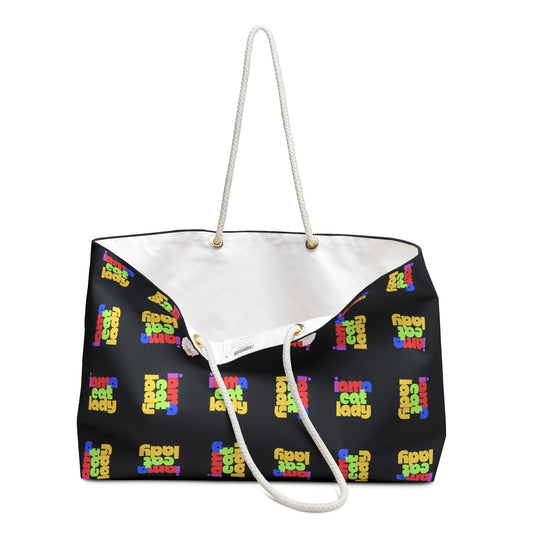 Colorful Cat Lady Weekender Bag