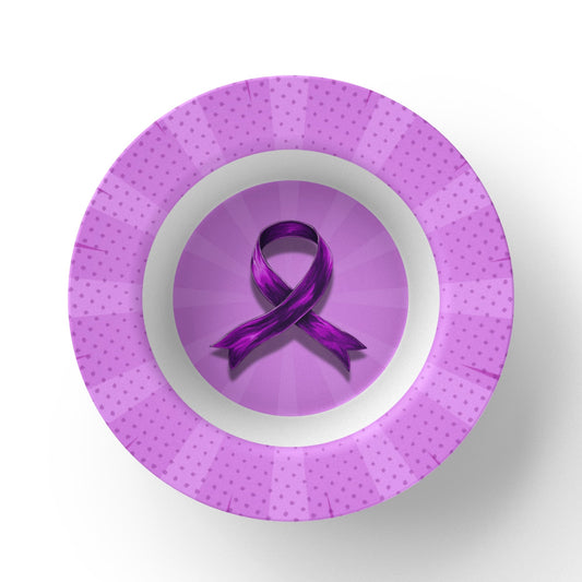 Comic Purple Ribbon Collectible Bowl