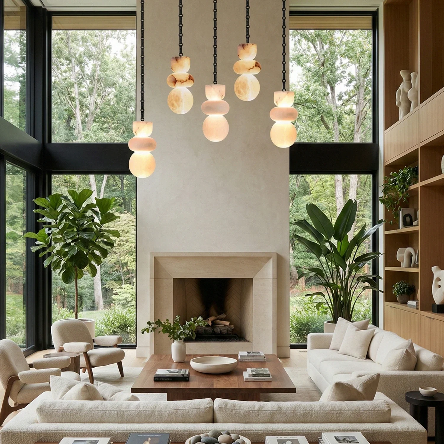 Lykka Alabaster Cluster Chandelier