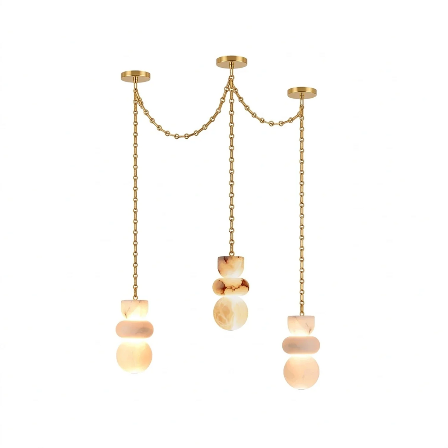 Lykka Alabaster Cluster Chandelier