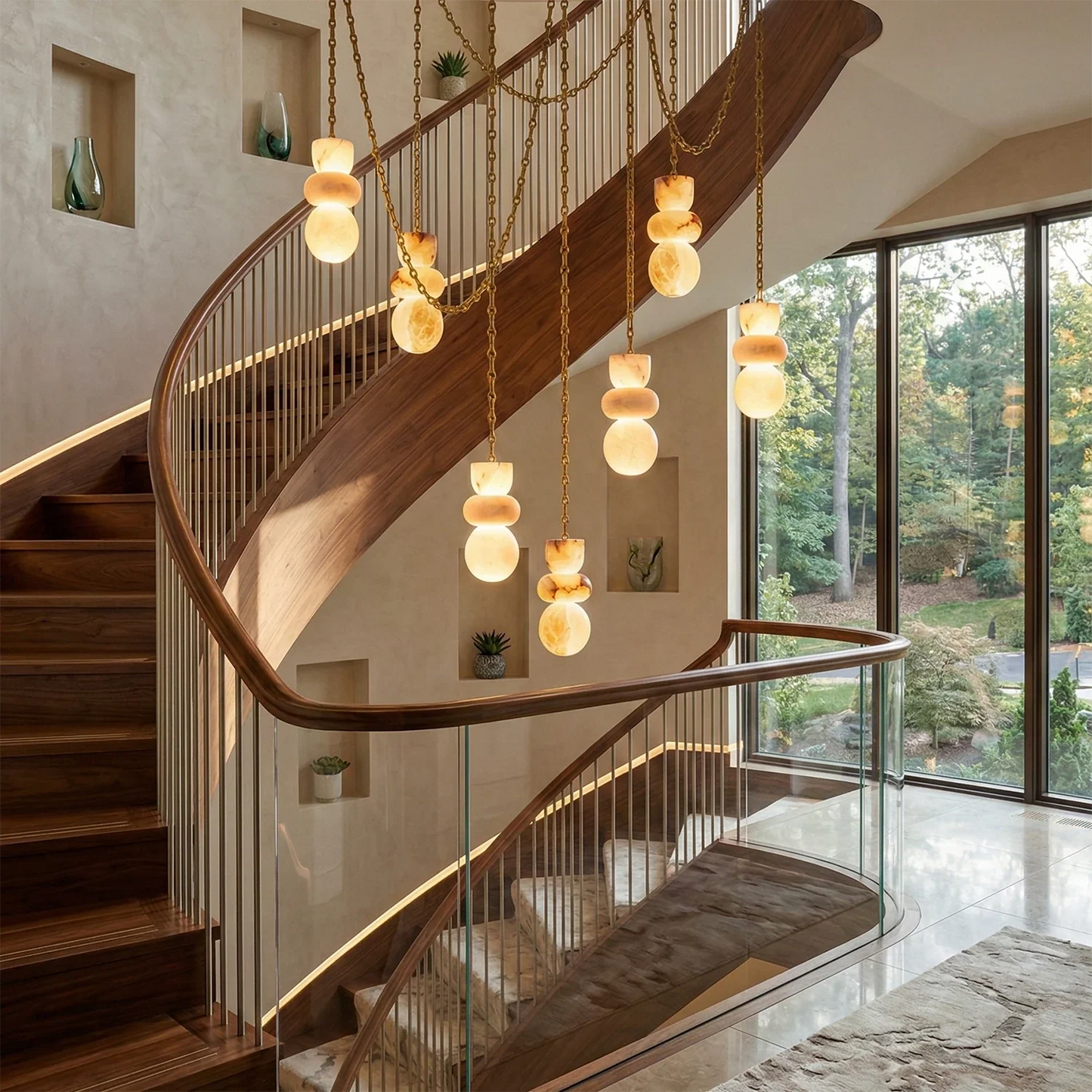 Lykka Alabaster Cluster Chandelier
