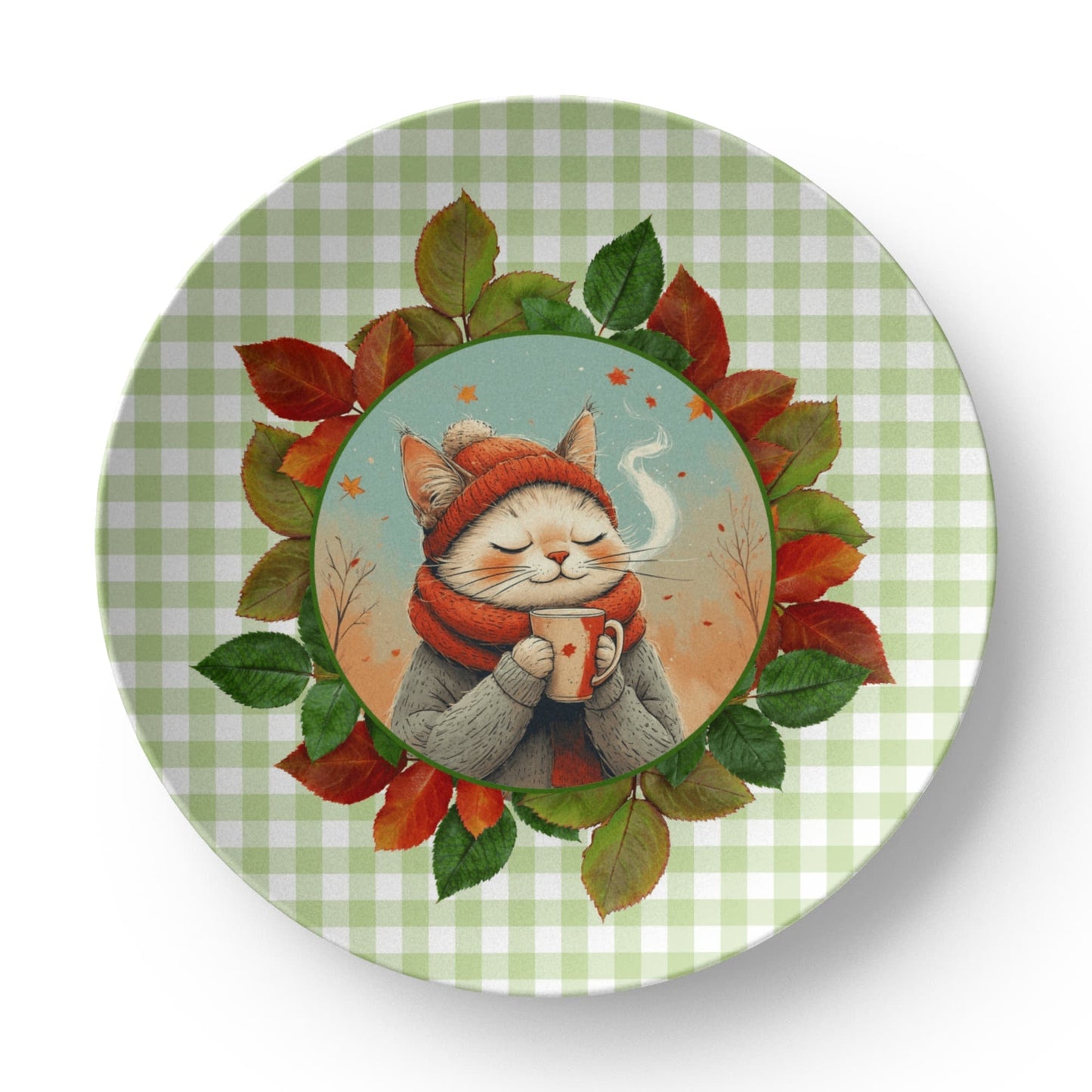 Country Autumn Kitty Collectible Plate