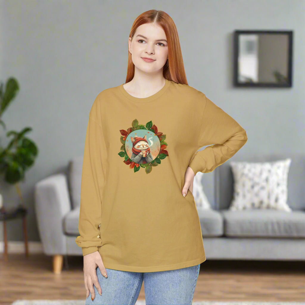 Country Autumn Kitty Long-Sleeve Shirt