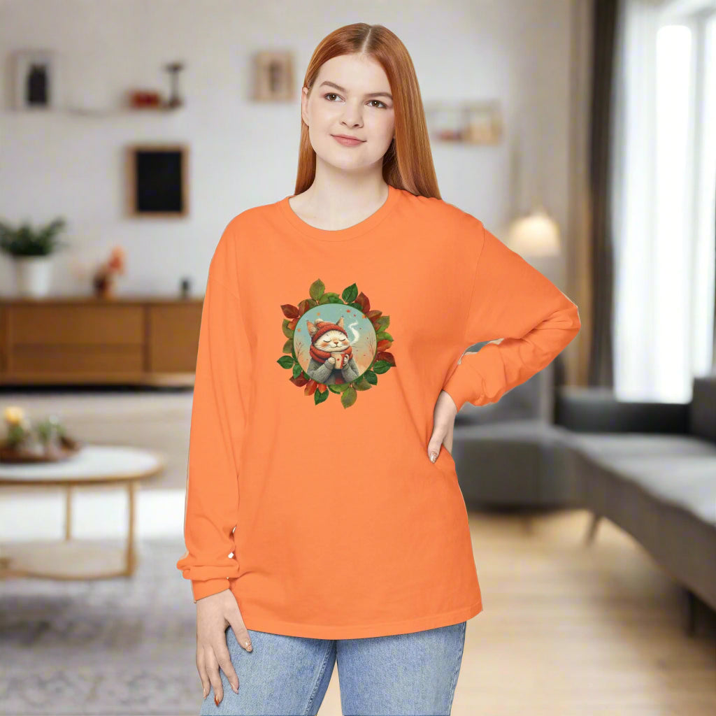 Country Autumn Kitty Long-Sleeve Shirt