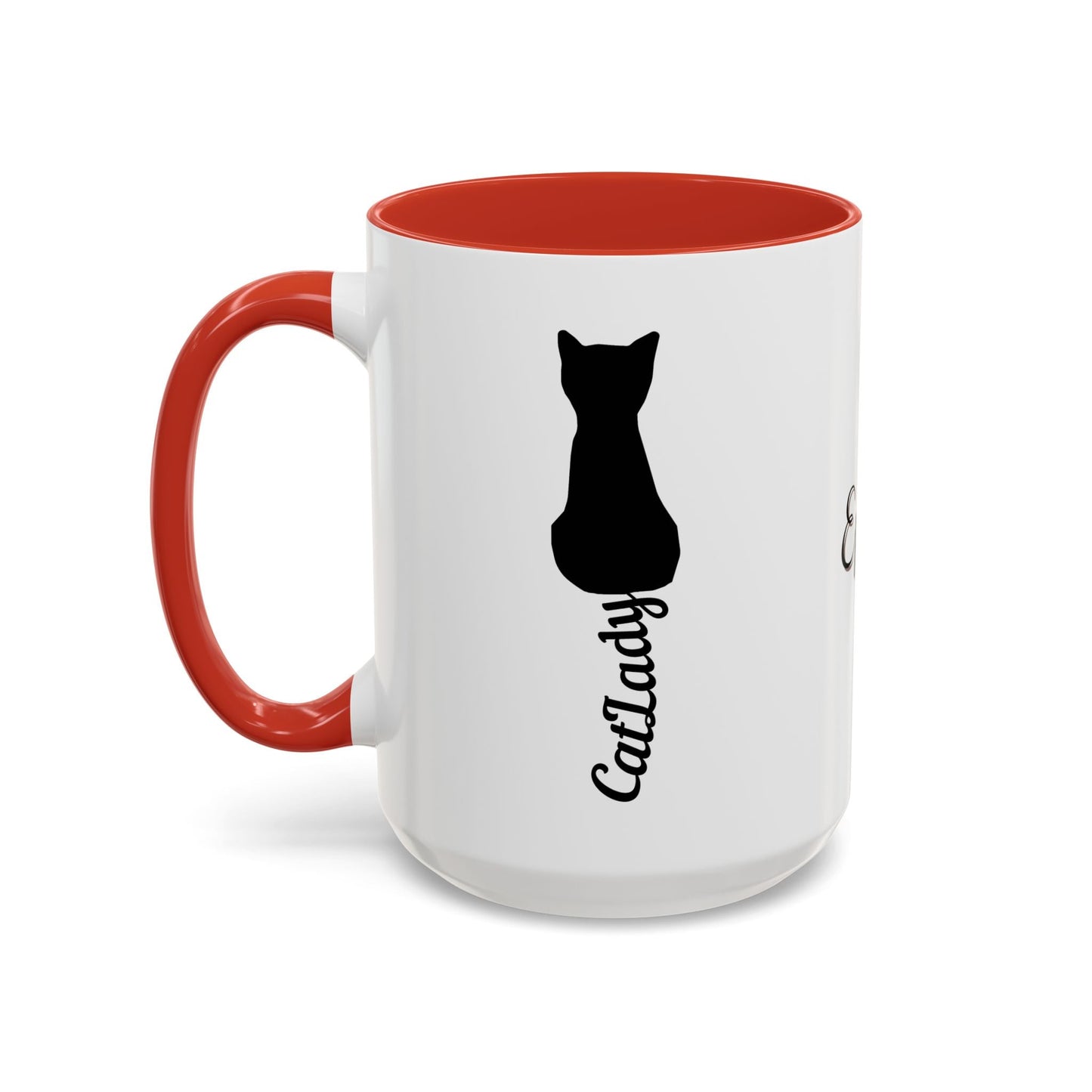Cursive Tail Cat Lady Coffee Mug