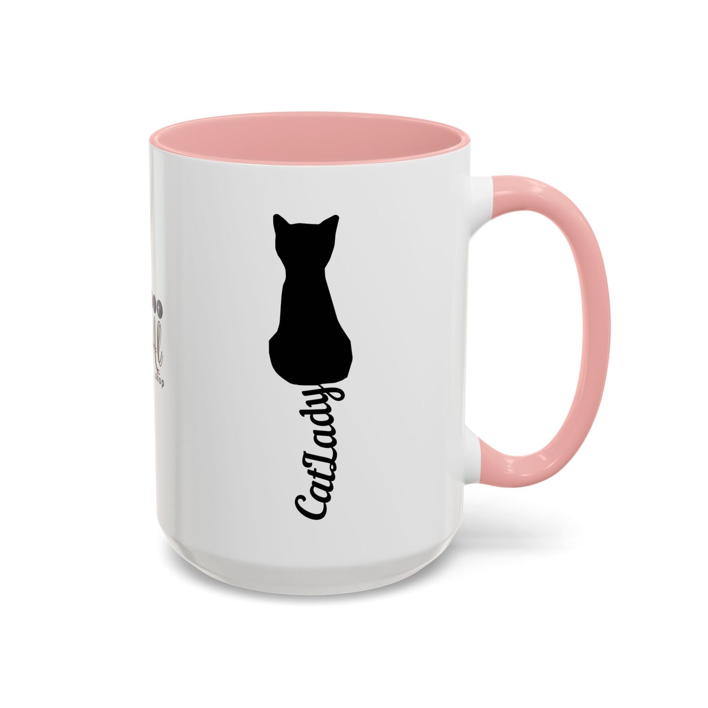 Cursive Tail Cat Lady Coffee Mug