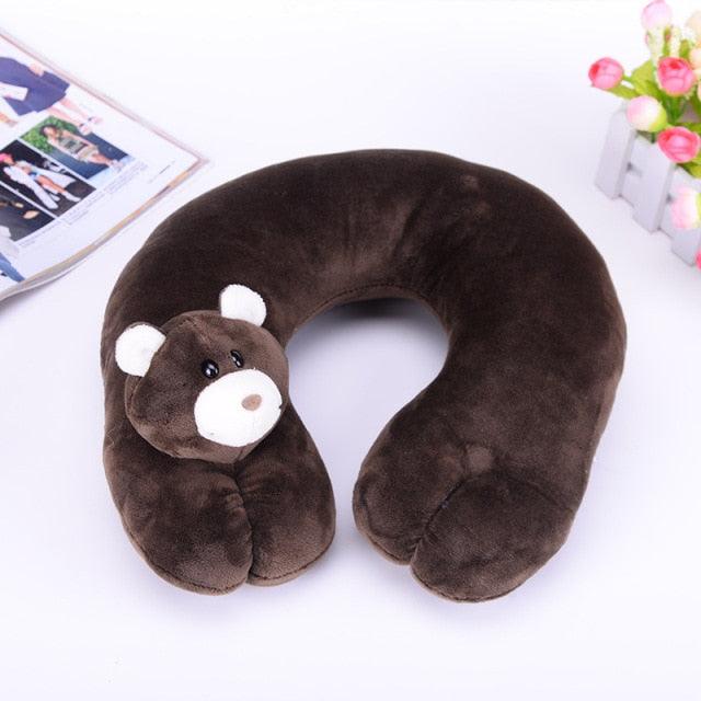 Cute Cartoon Animal U-shaped Memory Travel Pillow Neck Support Headrest Office Car Airplane Sleep  Soft Travel Neck Pillow Animal for Neck & Head Support Cute Wild Life Stuffed Pillow Accessory for Naps Novelty Stuffed Animal For Adults And Children