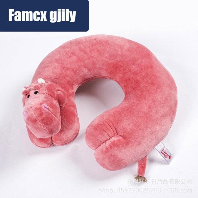 Cute Cartoon Animal U-shaped Memory Travel Pillow Neck Support Headrest Office Car Airplane Sleep  Soft Travel Neck Pillow Animal for Neck & Head Support Cute Wild Life Stuffed Pillow Accessory for Naps Novelty Stuffed Animal For Adults And Children