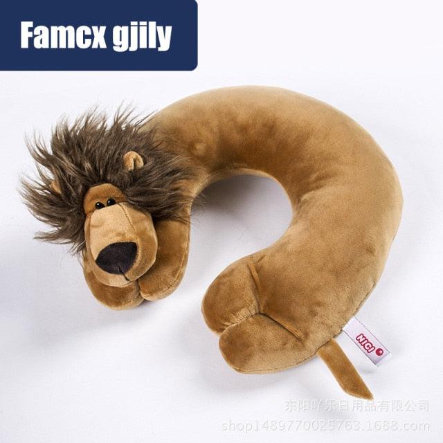 Cute Cartoon Animal U-shaped Memory Travel Pillow Neck Support Headrest Office Car Airplane Sleep  Soft Travel Neck Pillow Animal for Neck & Head Support Cute Wild Life Stuffed Pillow Accessory for Naps Novelty Stuffed Animal For Adults And Children