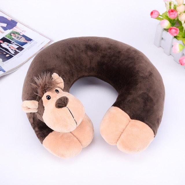 Cute Cartoon Animal U-shaped Memory Travel Pillow Neck Support Headrest Office Car Airplane Sleep  Soft Travel Neck Pillow Animal for Neck & Head Support Cute Wild Life Stuffed Pillow Accessory for Naps Novelty Stuffed Animal For Adults And Children