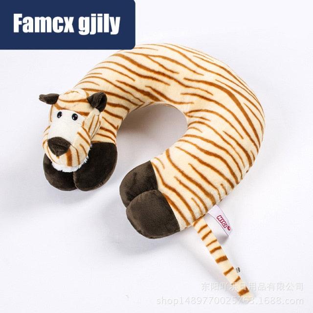 Cute Cartoon Animal U-shaped Memory Travel Pillow Neck Support Headrest Office Car Airplane Sleep  Soft Travel Neck Pillow Animal for Neck & Head Support Cute Wild Life Stuffed Pillow Accessory for Naps Novelty Stuffed Animal For Adults And Children