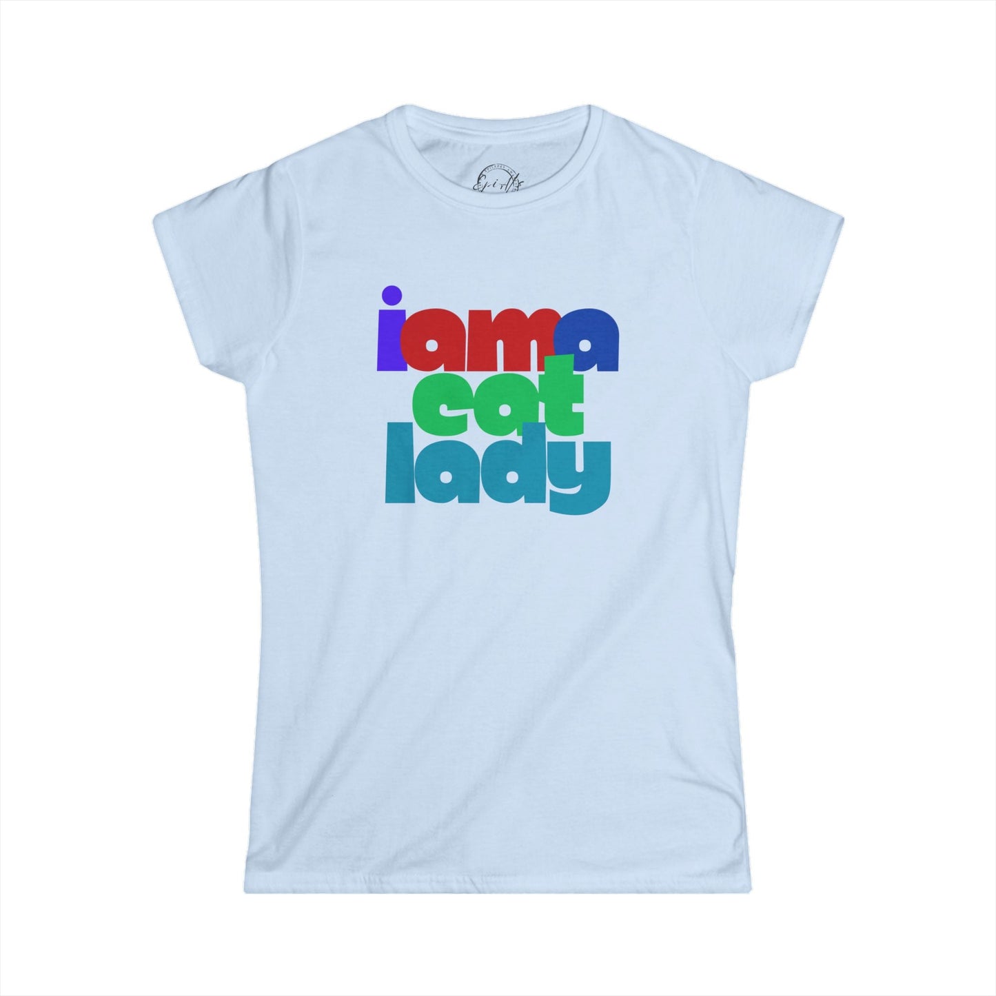 Cute Cat Lady Graphic Softstyle T-Shirt