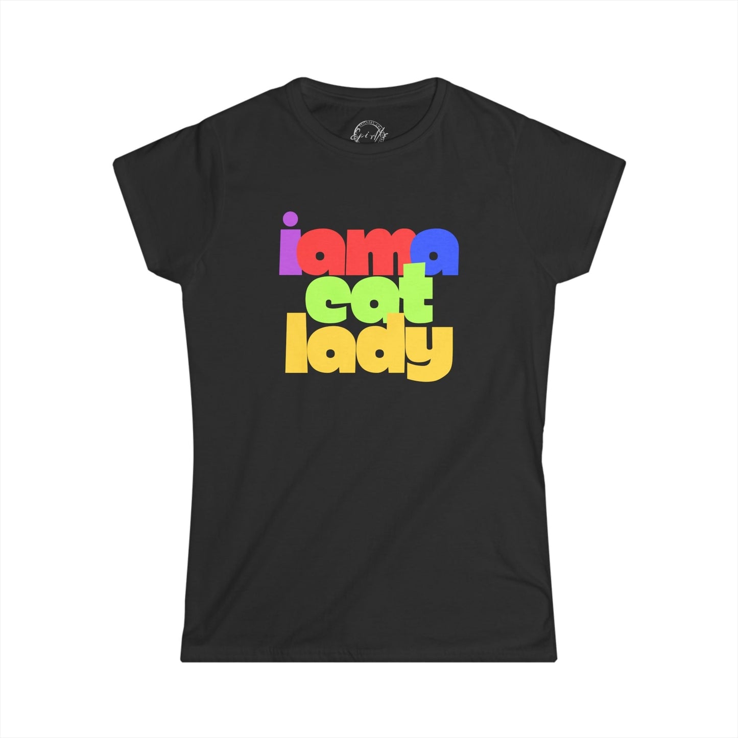 Cute Cat Lady Graphic Softstyle T-Shirt