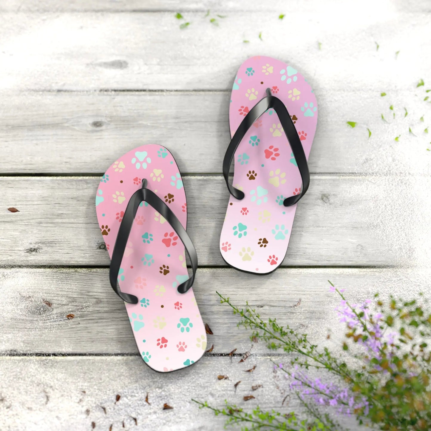 Cute Paw Print Flip Flops for Animal Lovers