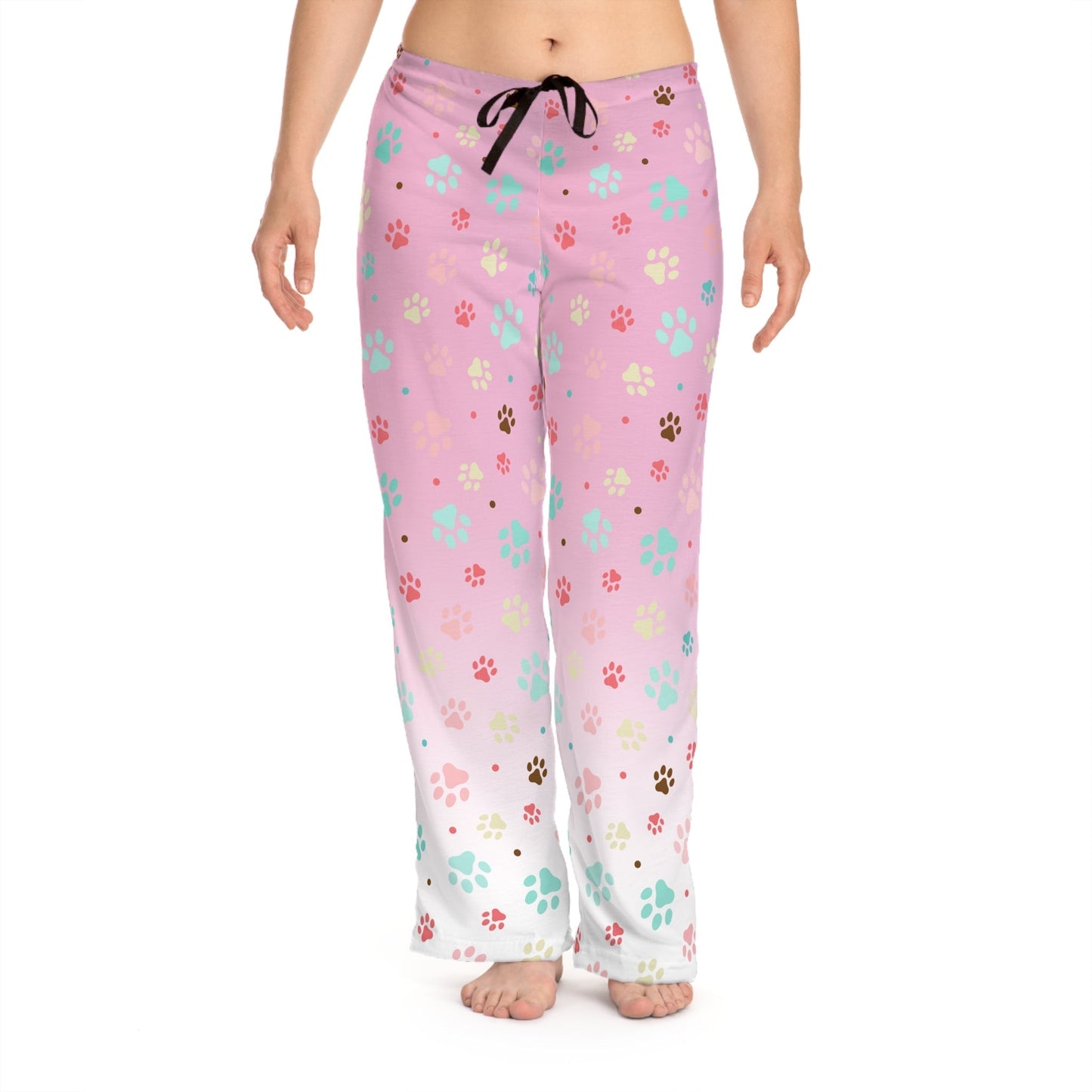 Cute Paw Print Women's Pajama Pants - Cozy & Comfortable