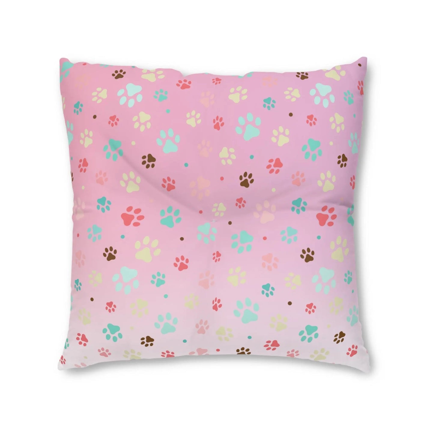 Cute Pet Paw Print Tufted Floor Pillow