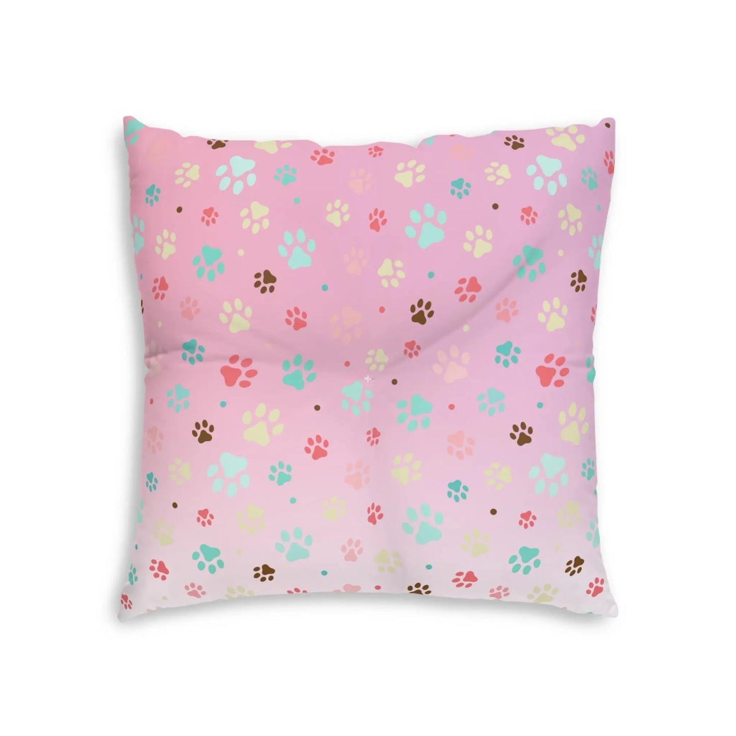 Cute Pet Paw Print Tufted Floor Pillow