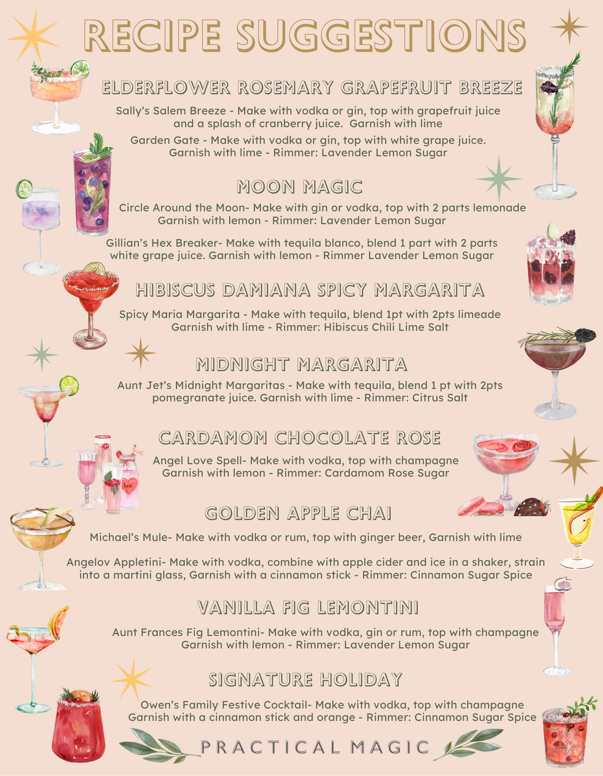 Midnight Margarita Craft Cocktail Infusion Drink Kit -Jar