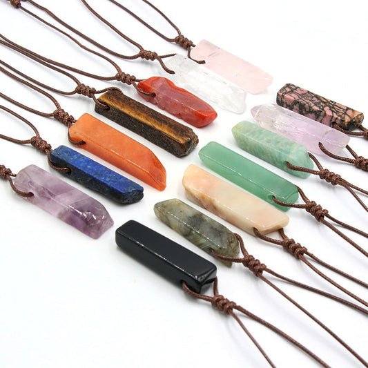 Eternity Stone Obelisk Necklace