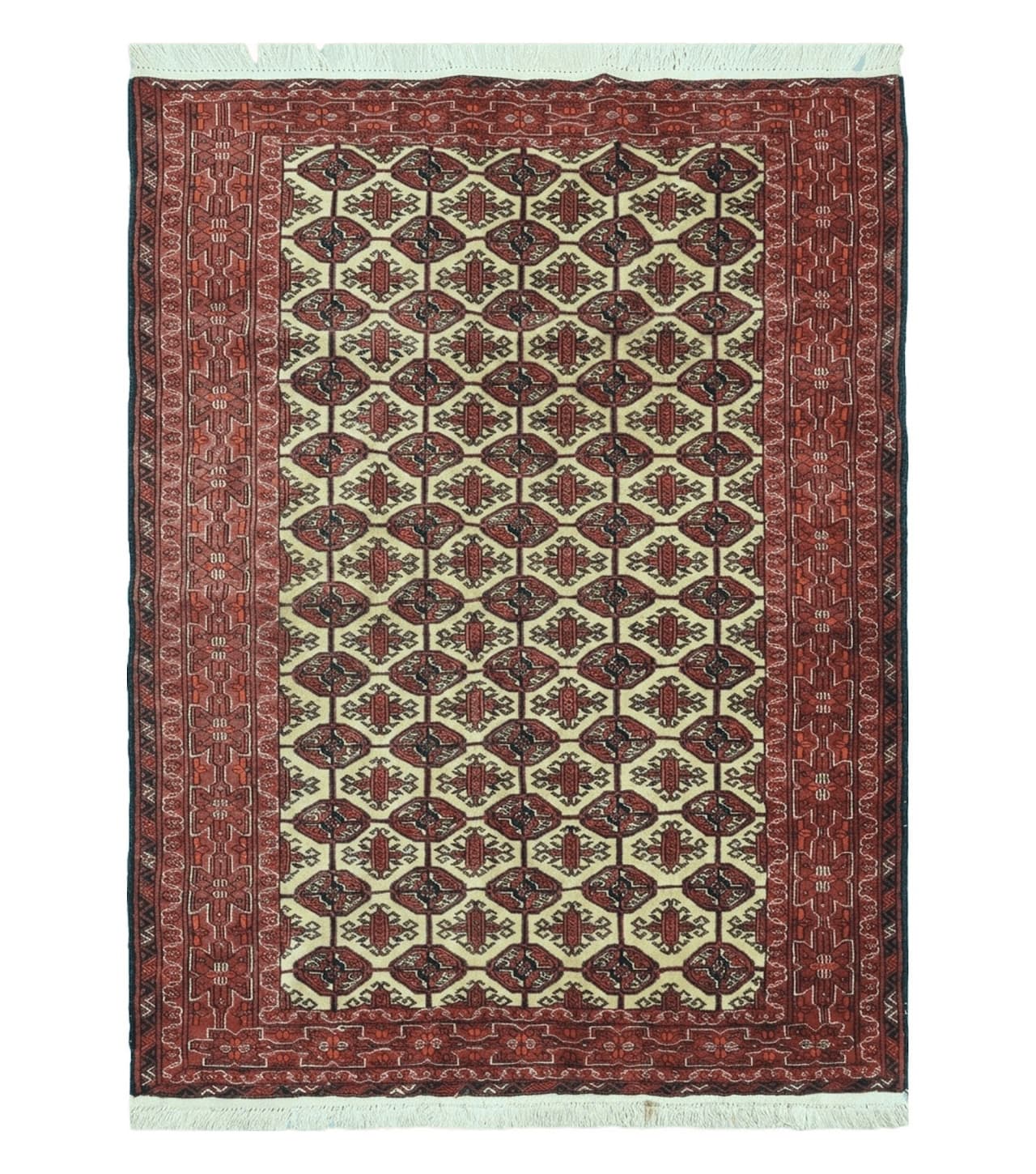 4' X 6' Handmade Finely Knotted Pakistan Turkoman Bokhara Wool Rug Nice