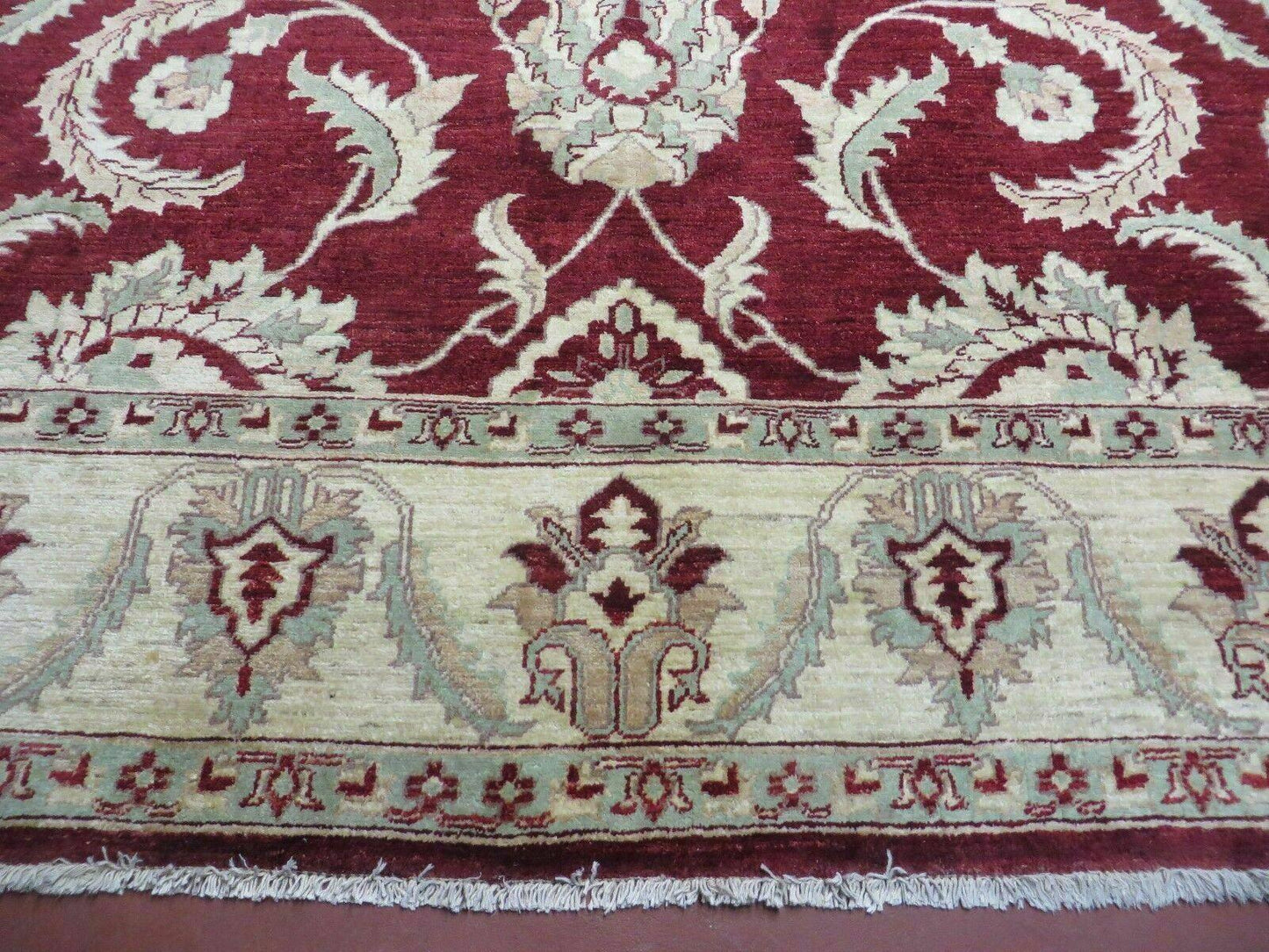8' X 10' Vintage Fine Handmade Peshawar Agra Chobi Rug