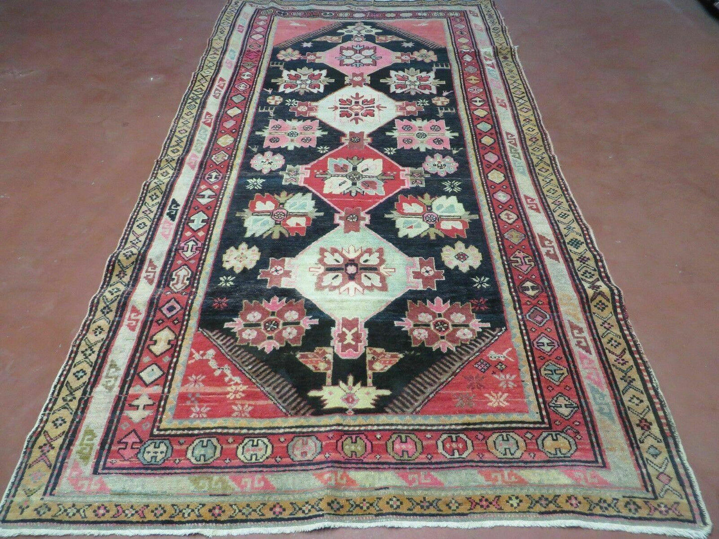 5' X 9' Antique Karabagh Caucasian Rug Handmade Wool Carpet Organic Dyes Nice