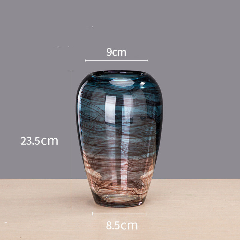 Creative Ink Transparent Glass Vase Living Room