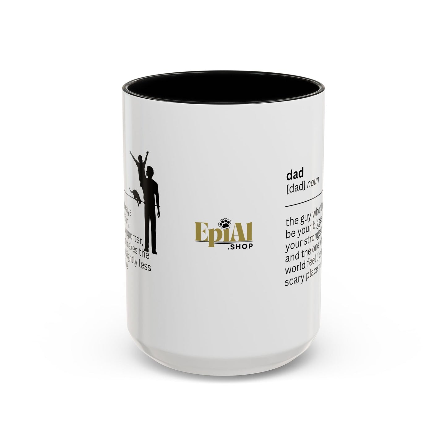 Dad Biggest Fan Accent Coffee Mug - Perfect Gift for Dads